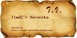 Timár Veronika névjegykártya