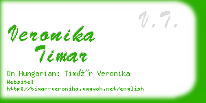 veronika timar business card